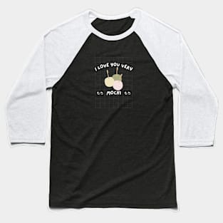 Mochi Tea Kawaii Katakana Kanji Japanese Baseball T-Shirt